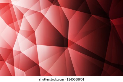 Light Pink, Red vector low poly cover. Colorful illustration in abstract style with triangles. Triangular pattern for your design.