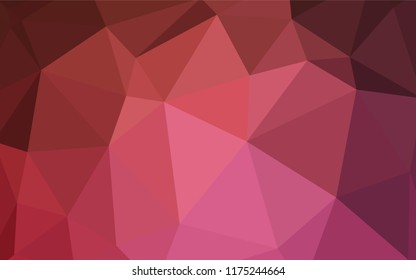 Light Pink, Red vector low poly layout. Colorful illustration in polygonal style with gradient. Pattern for a brand book's backdrop.