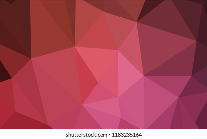 Light Pink, Red vector low poly cover. Elegant bright polygonal illustration with gradient. Polygonal design for your web site.