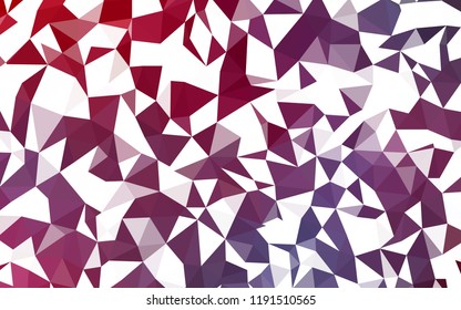 Light Pink, Red vector low poly layout. Colorful illustration in polygonal style with gradient. A completely new design for your leaflet.