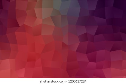 Light Pink, Red vector low poly background. A sample with a polygonal design. Illustration in polygonal style with repeating squares