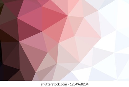 Light Pink, Red vector low poly layout. Creative geometric illustration in Origami style with gradient. Triangular pattern for your design.