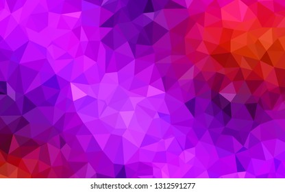 Light Pink, Red vector low poly layout. Modern abstract illustration with triangles. Best triangular design for your business.