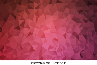 Light Pink, Red vector low poly layout. Creative geometric illustration in Origami style with gradient. Completely new template for your banner.
