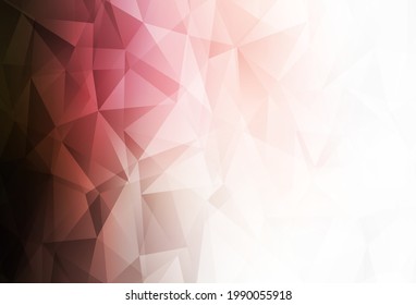Pink claro, vector rojo bajo fondo de polos. Ilustración poligonal brillante, que consiste en triángulos. Un diseño completamente nuevo para su prospecto.