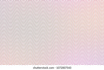 Light Pink, Red vector modern geometrical circle abstract background. Dotted texture template. Geometric pattern in halftone style with gradient. 