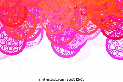 Light Pink, Red vector Modern abstract illustration with colorful water drops. Blurred bubbles on abstract background with colorful gradient. Base for booklets, leaflets
