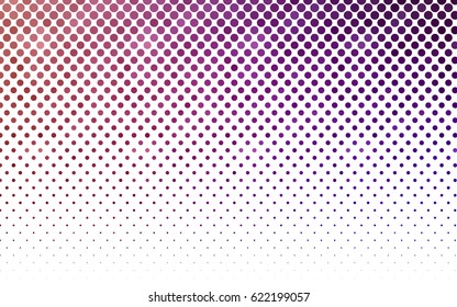 Light Pink, Red vector modern geometrical circle abstract background. Dotted texture template. Geometric pattern in halftone style with gradient. 