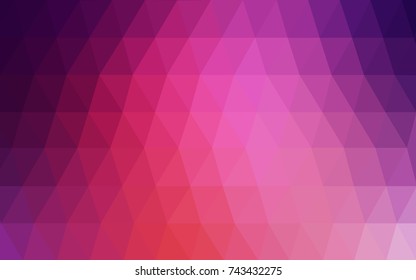 Light Pink, Red vector modern geometrical abstract background. Texture, new background. Geometric background in Origami style with gradient. 