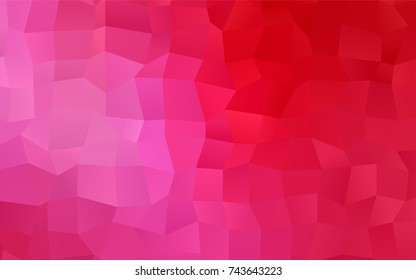 Light Pink, Red vector modern geometrical background. Abstract template. Geometric pattern in square style with gradient.