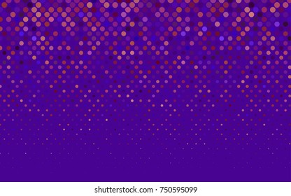 Light Pink, Red vector modern geometrical circle abstract background. Dotted texture template. Geometric pattern in halftone style with gradient. 