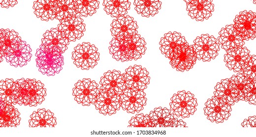 Diseño natural de color rosa claro, vector rojo con flores. Ilustración con flores coloridas abstractas con gradiente. Plan para la promoción del día de la mujer.