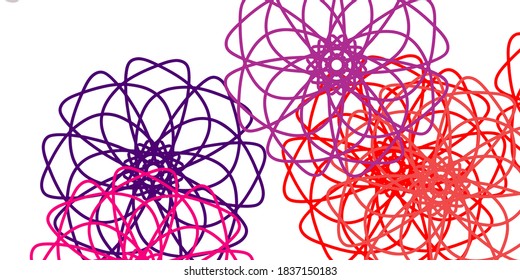 Light pink, red vector natural layout with flowers. Simple design with flowers on abstarct background. Brand new business design.