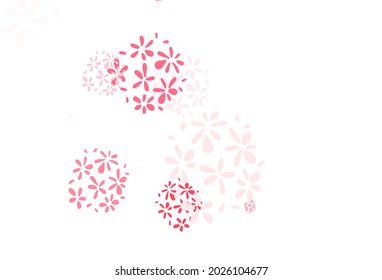 Light Pink, Red vector natural pattern with leaves. leaves on elegant natural pattern with gradient. Pattern for wallpapers, coloring books.
