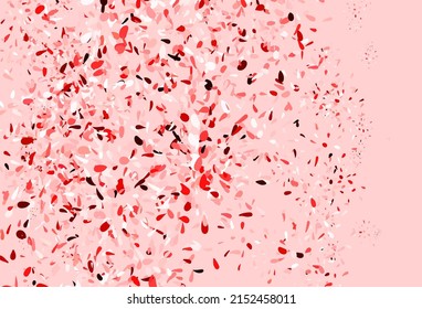 Light Pink, Red vector natural pattern with leaves. Colorful illustration in doodle style with leaves. Brand new design for your business.