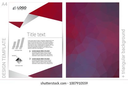 Light Pink, Red vector  pattern for posters. Abstract booklet on colored background with gradient. Completely new template for your brand book.
