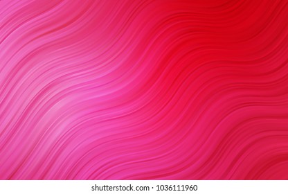 Light Pink, Red vector pattern with curved circles. Creative geometric illustration in marble style with gradient. New composition for your brand book.