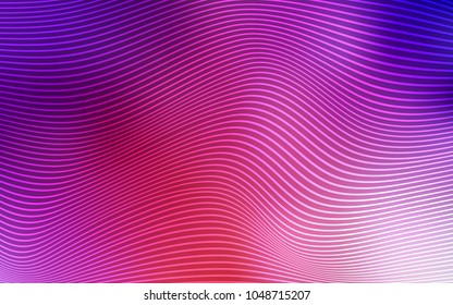 Light Pink, Red vector pattern with lines. Shining illustration, which consist of blurred lines. Brand-new design for your ads, poster, banner.