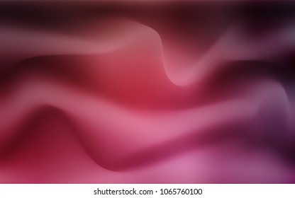 Light Pink, Red vector pattern with curved circles. Glitter abstract illustration with wry lines. A completely new memphis design for your business.
