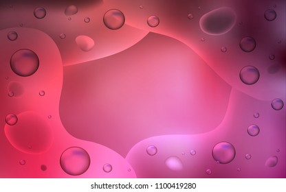 Light Pink, Red vector pattern with bubble shapes. Colorful illustration in abstract memphis style with gradient. The best blurred design for your business.