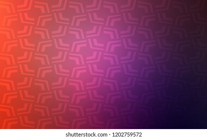 Light Pink, Red vector pattern with lava shapes. Glitter abstract illustration with wry lines. Brand new design for your ads, poster, banner.