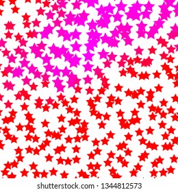 Light Pink, Red vector pattern with abstract stars. Shining colorful illustration with small and big stars. Pattern for websites, landing pages.