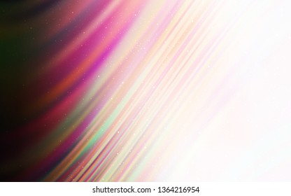 Light Pink, Red vector pattern with night sky stars. Glitter abstract illustration with colorful cosmic stars. Smart design for your business advert.