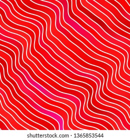 Light Pink, Red vector pattern with lines. Illustration in abstract style with gradient curved.  Pattern for busines booklets, leaflets