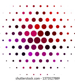 Light Pink, Red vector pattern with circles. Abstract decorative design in gradient style with bubbles. Design for posters, banners.