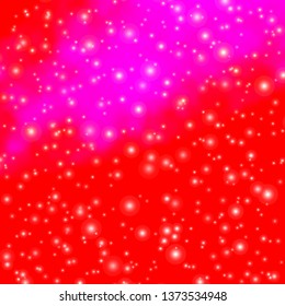 Light Pink, Red vector pattern with abstract stars. Colorful illustration with abstract gradient stars. Theme for cell phones.
