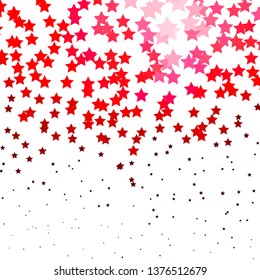 Light Pink, Red vector pattern with abstract stars. Colorful illustration in abstract style with gradient stars. Pattern for wrapping gifts.