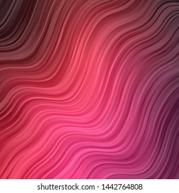 Light Pink, Red vector pattern with curved lines. Gradient illustration in simple style with bows. Pattern for commercials, ads.