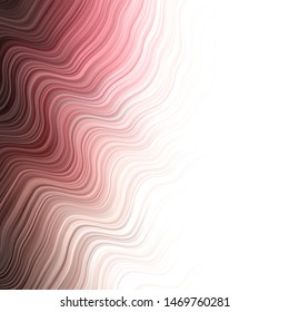 Light Pink, Red vector pattern with wry lines. Bright sample with colorful bent lines, shapes. Pattern for busines booklets, leaflets