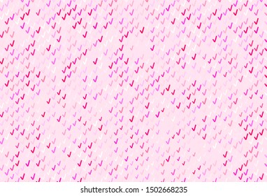 Light Pink, Red vector pattern with bent lines. Brand new colorful illustration in simple style. New composition for your brand book.
