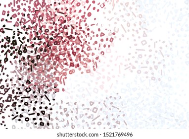 Light Pink, Red vector pattern with random forms. Illustration with colorful gradient shapes in abstract style. Simple design for your web site.