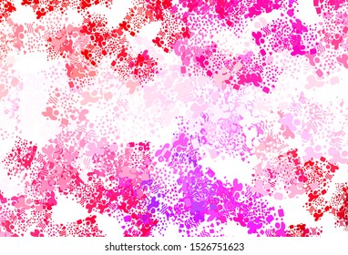Light Pink, Red vector pattern with random forms. Colorful chaotic forms with gradient in modern style. Elegant design for wallpapers.