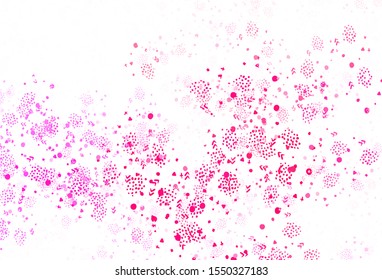 Light Pink, Red vector pattern with random forms. Decorative design in abstract style with random forms. Best smart design for your business.