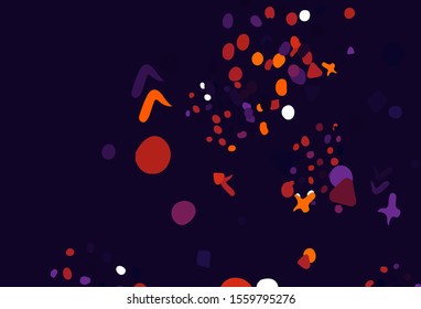 Light Pink, Red vector pattern with random forms. Simple colorful illustration with abstract gradient shapes. Modern design for your business card.