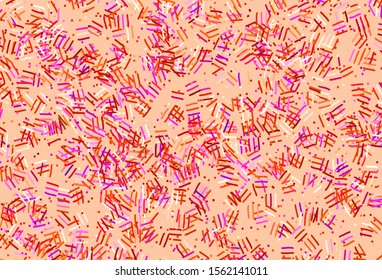 Light Pink, Red vector pattern with sharp lines, dots. Blurred decorative design in simple style with lines. Best design for your ad, poster, banner.