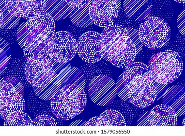 Light Pink, Red vector pattern with spheres. Modern abstract illustration with colorful water drops. Design for your business advert.