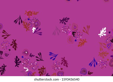 Light Pink, Red vector pattern with random forms. Modern abstract illustration with colorful random forms. Best smart design for your business.