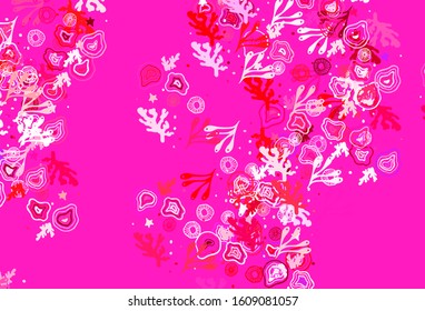 Light Pink, Red vector pattern with random forms. Illustration with colorful gradient shapes in abstract style. Modern design for your business card.