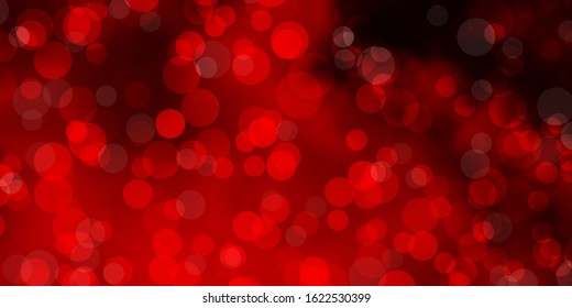 Light Pink, Red vector pattern with spheres. Abstract illustration with colorful spots in nature style. Pattern for wallpapers, curtains.