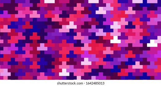 Light Pink, Red vector pattern in square style. Illustration with a set of gradient rectangles. Template for cellphones.