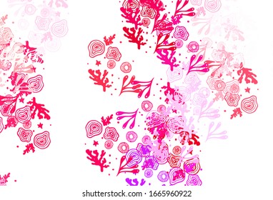 Light Pink, Red vector pattern with random forms. Illustration with colorful gradient shapes in abstract style. Modern design for your business card.