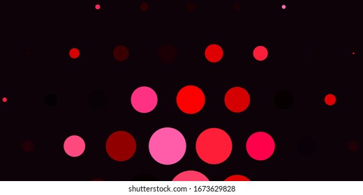 Light Pink, Red vector pattern with circles. Illustration with set of shining colorful abstract spheres. Pattern for websites, landing pages.