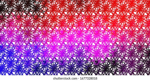 Light Pink, Red vector pattern with curved lines. Colorful illustration, which consists of curves. Pattern for business booklets, leaflets