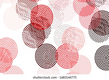 Light Pink, Red vector pattern with spheres. Blurred decorative design in abstract style with bubbles. New template for your brand book.