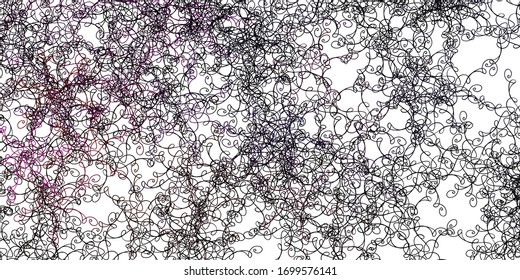 Light Pink, Red vector pattern with lines. Colorful illustration, which consists of curves. Pattern for commercials, ads.