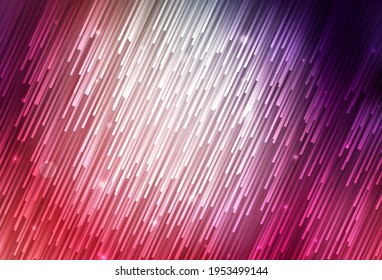 Light Pink, Red vector pattern with sharp lines. Glitter abstract illustration with colorful sticks. Best design for your ad, poster, banner.